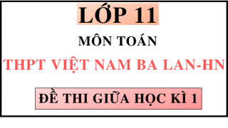 ĐỀ THI GIỮA HỌC KÌ 1 - MÔN TOÁN - THPT VIỆT NAM BA LAN - HN